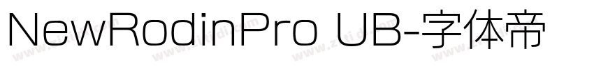 NewRodinPro UB字体转换